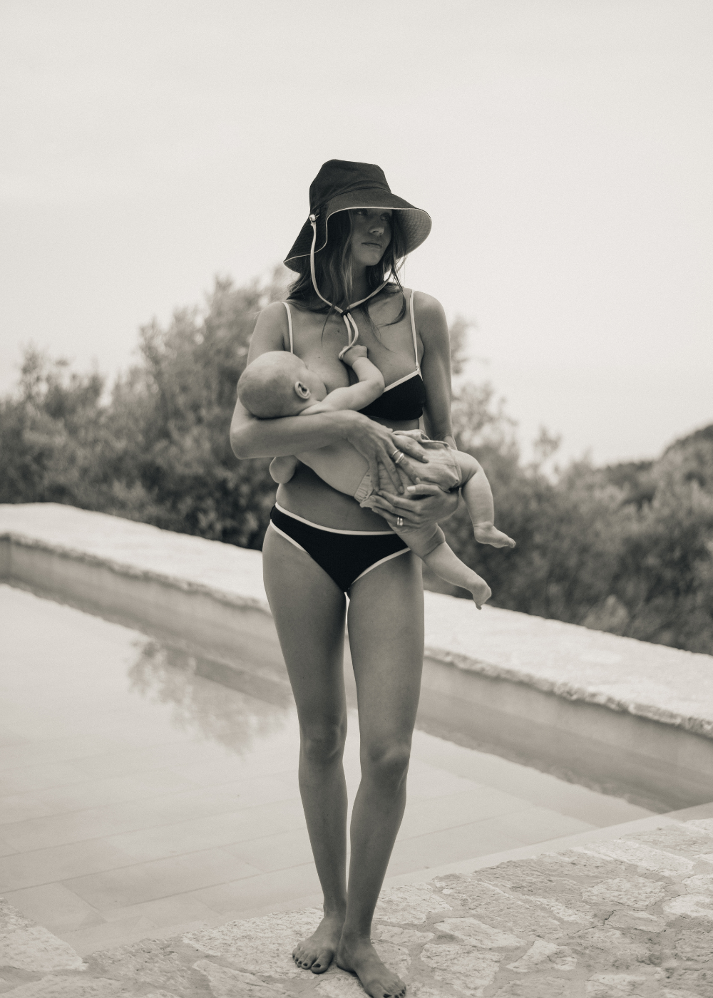 White ribbed top bikini top
